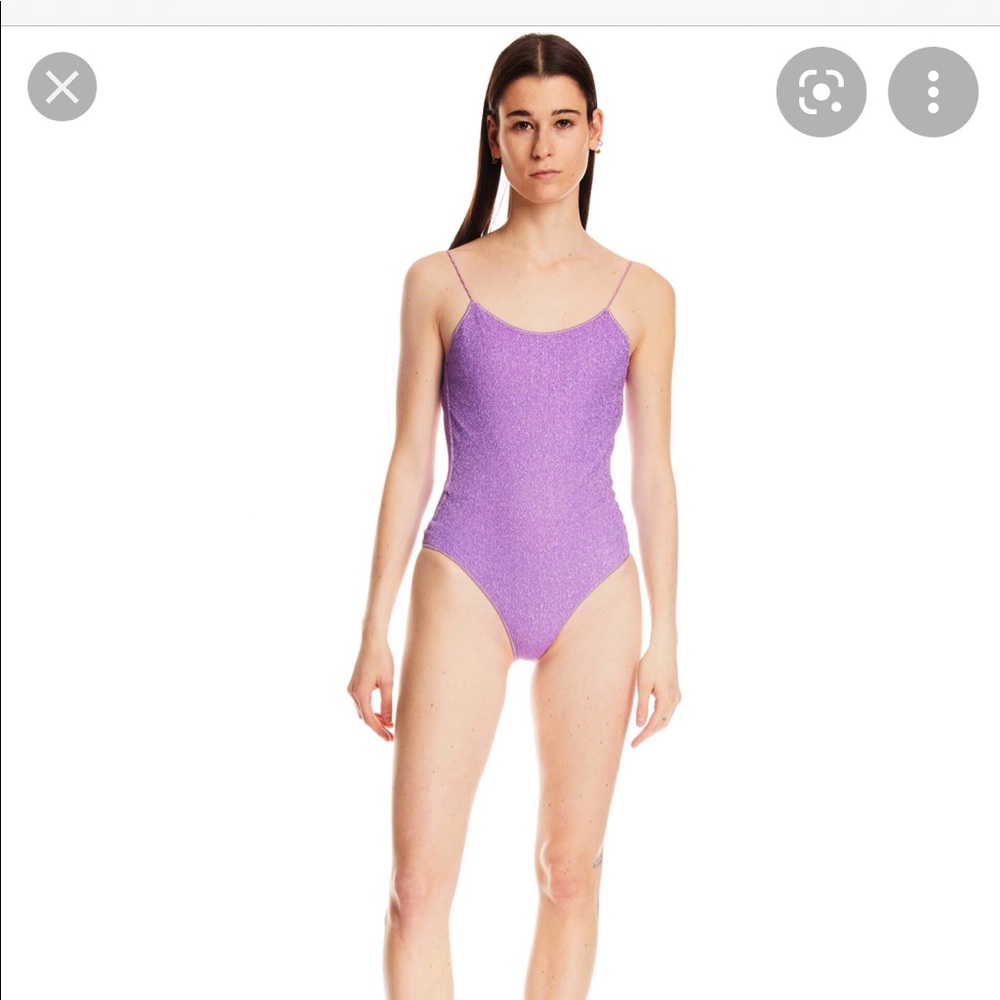 Oséree purple lurex swimsuit NWT